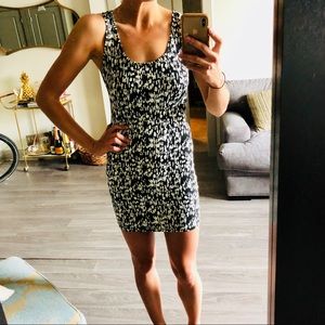 Black and white mini dress